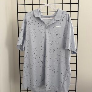 Nike Men's Polo Shirt in Light Blue with Pattern